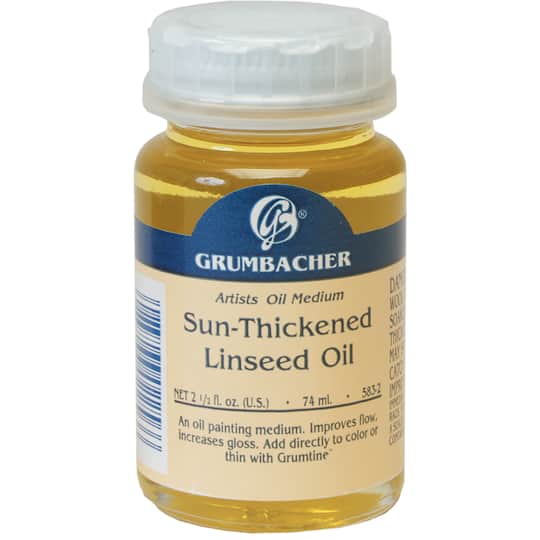 Grumbacher&#xAE; Sun-Thickened Linseed Oil, 2.5oz.